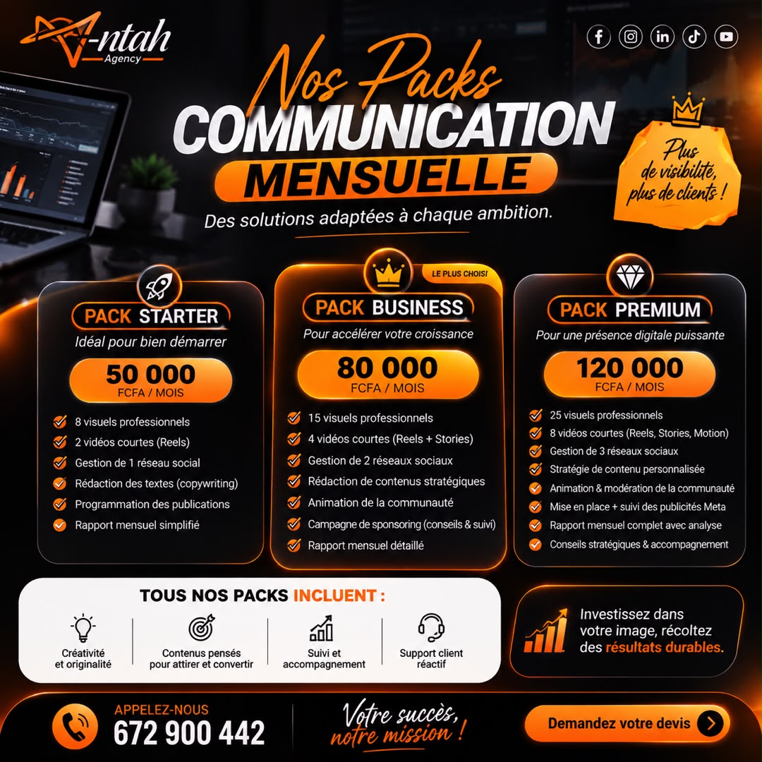 Boostez votre visibilité, développez votre business — A-ntah Agency