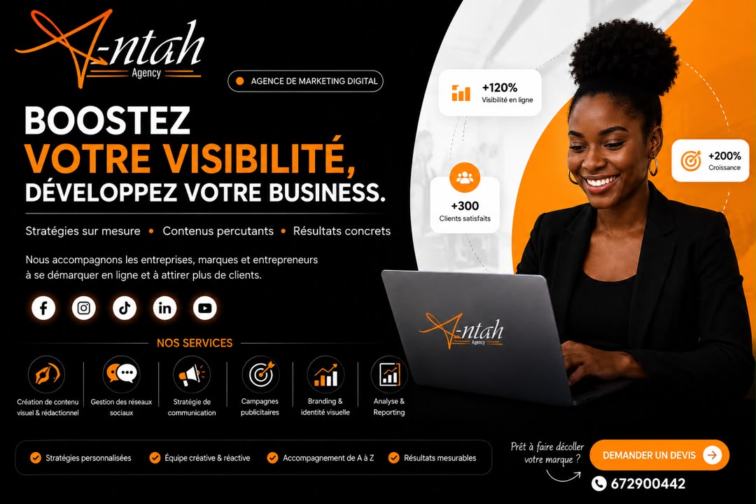 Boostez votre visibilité, développez votre business — A-ntah Agency
